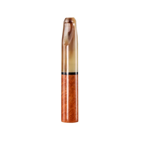 Glossy mahogany-colored detachable cigarette holder with filter