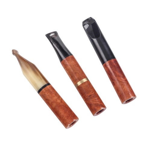 Glossy mahogany-colored detachable cigarette holder with filter