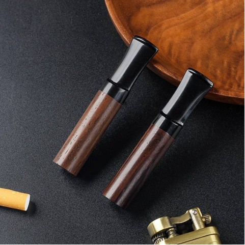 Ebony wood 6mm filter cigarette holder