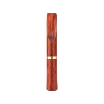 Portable Solid Wood Cigarette Holder with V-Groove Filter