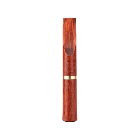 Portable Solid Wood Cigarette Holder with V-Groove Filter