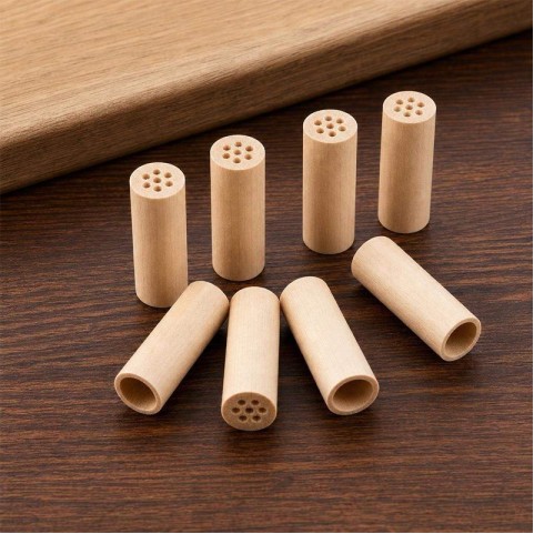 Premium Seven-Hole Natural Solid Wood Cigarette Holder