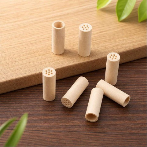 Premium Seven-Hole Natural Solid Wood Cigarette Holder
