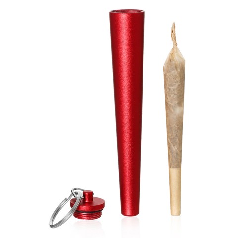 Portable Metal Keychain Storage Tube with Integrated Filter Mouthpiece
