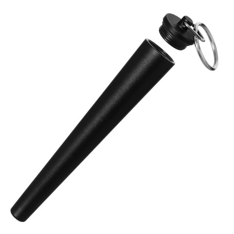 Portable Metal Keychain Storage Tube with Integrated Filter Mouthpiece
