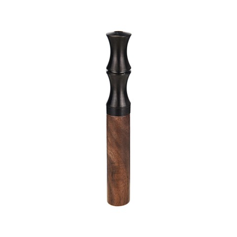 Dark Vintage Walnut-Grain Filter Cigarette Holder