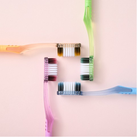Ultra-Soft Solid-Color Adult Household Toothbrush