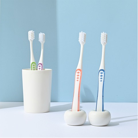 Premium Adult Soft-Bristle Plastic Toothbrush