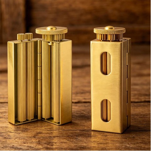 Vintage High-Quality Brass Manual Cigarette Roller