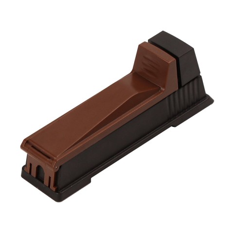 Portable manual pull-style cigarette rolling machine in a brown and black color scheme