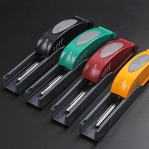 Stylish orange and black plastic manual cigarette roller