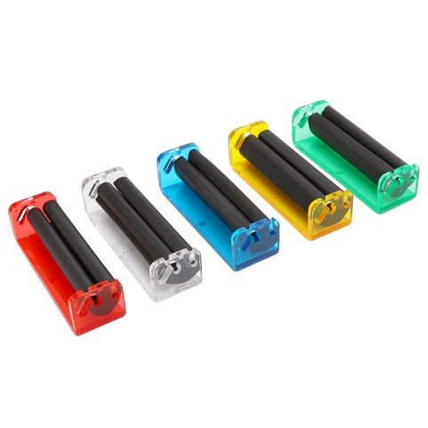 Translucent Red Stylish Plastic Manual Cigarette Roller