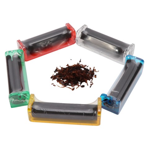 Translucent Red Stylish Plastic Manual Cigarette Roller