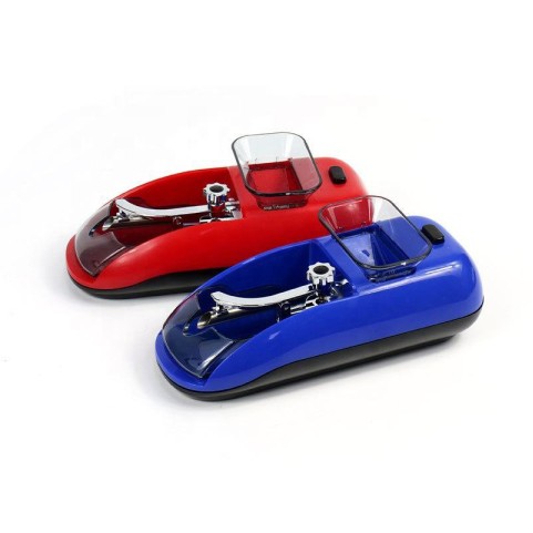 Blue metal manual cigarette roller