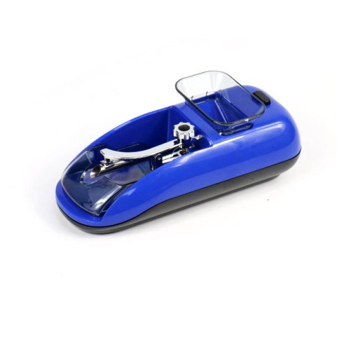 Blue metal manual cigarette roller