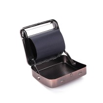 Metal Manual Cigarette Roller with Carbon Fiber Texture