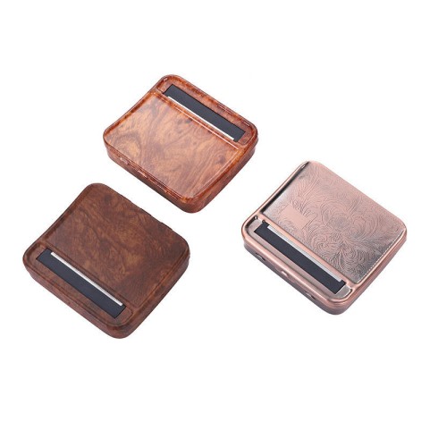 Metal Manual Cigarette Roller with Carbon Fiber Texture