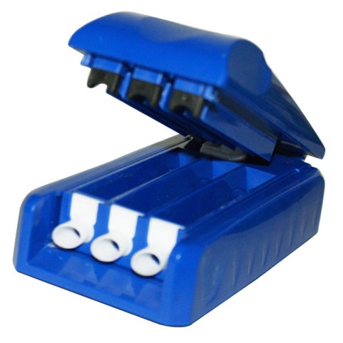 Blue three-tube manual cigarette filling machine