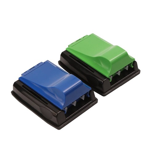 Blue and Black Color-Block Square Slide-Style Cigarette Roller