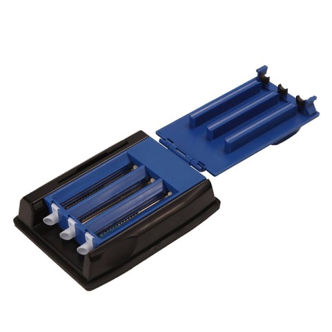 Blue and Black Color-Block Square Slide-Style Cigarette Roller