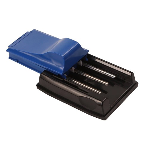 Blue and Black Color-Block Square Slide-Style Cigarette Roller