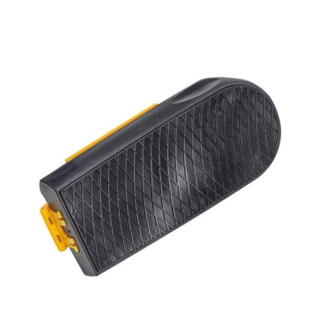 Portable manual cigarette roller in a yellow and black color scheme