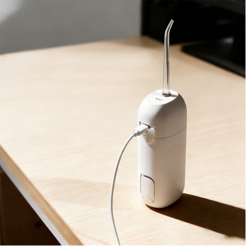 360-Degree White Portable Wireless Water Flosser