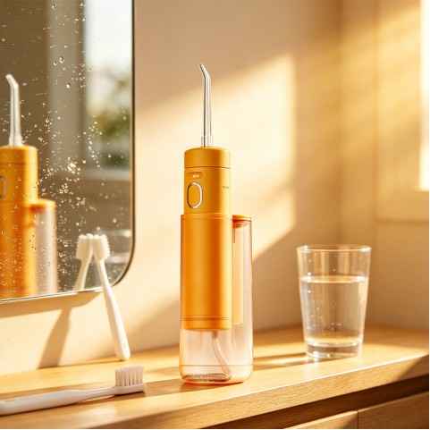 Yellow IPX7 Portable Water Flosser