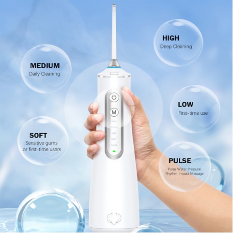 Rechargeable Travel Water Flosser with 5 Modes