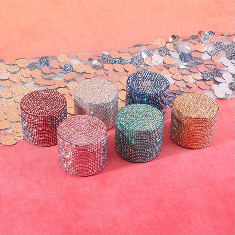 Luxury Rhinestone-Inlaid Tobacco Grinder