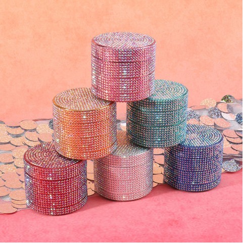 Luxury Rhinestone-Inlaid Tobacco Grinder