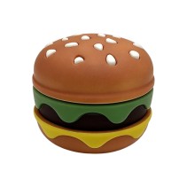 Realistic Burger-Shaped Metal Tobacco Grinder