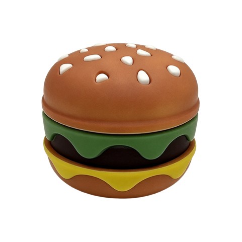 Realistic Burger-Shaped Metal Tobacco Grinder