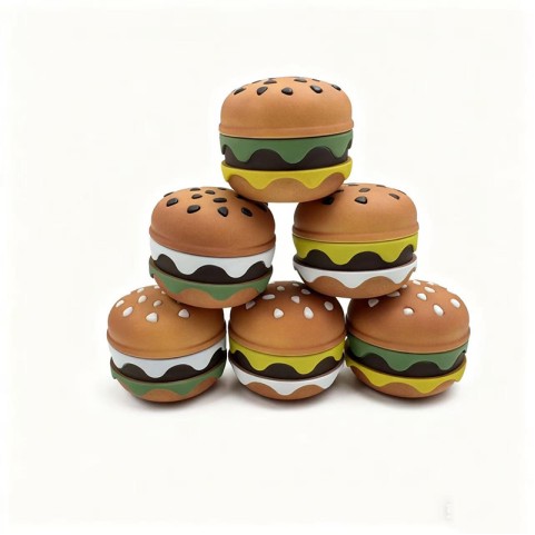 Realistic Burger-Shaped Metal Tobacco Grinder