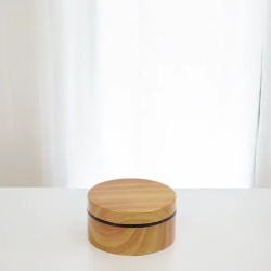 2-Layer ABS Plastic Tobacco Grinder with Faux Wood Grain Finish