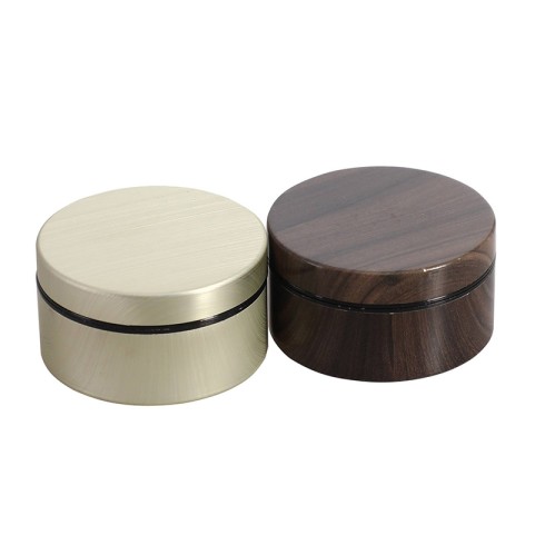 2-Layer ABS Plastic Tobacco Grinder with Faux Wood Grain Finish