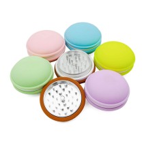 Macaron-colored cake-shaped tobacco grinder