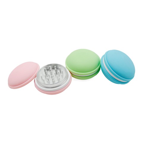 Macaron-colored cake-shaped tobacco grinder