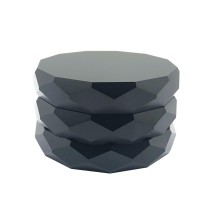 Black Multi-Layer Diamond-Pattern Tobacco Grinder