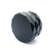 Black Multi-Layer Diamond-Pattern Tobacco Grinder