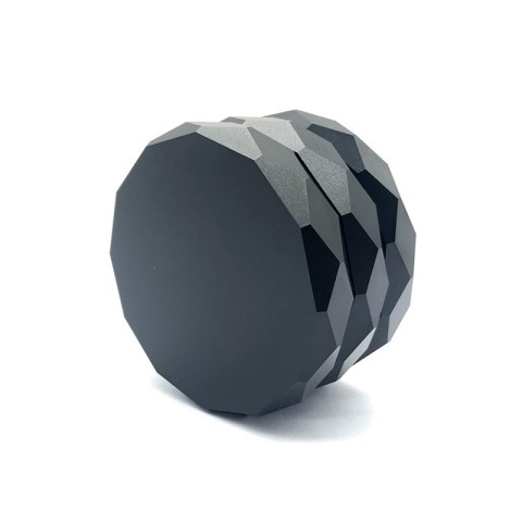 Black Multi-Layer Diamond-Pattern Tobacco Grinder