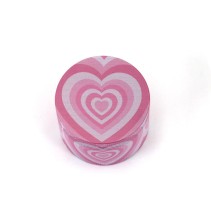 Pink Heart-Shaped 4-Layer Zinc Alloy Tobacco Grinder
