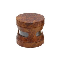 Natural Wooden Openwork Tobacco Grinder