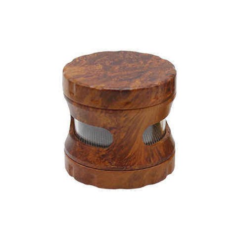 Natural Wooden Openwork Tobacco Grinder
