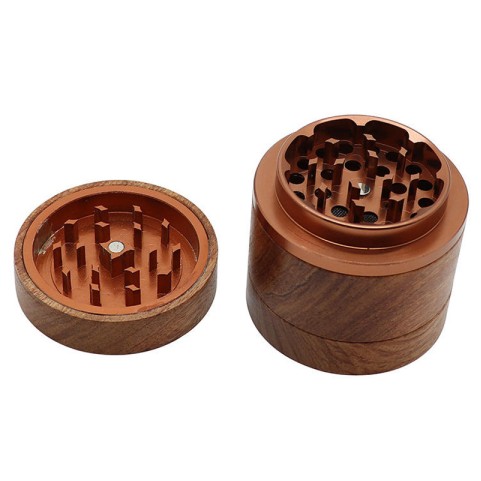 Natural Wooden Openwork Tobacco Grinder