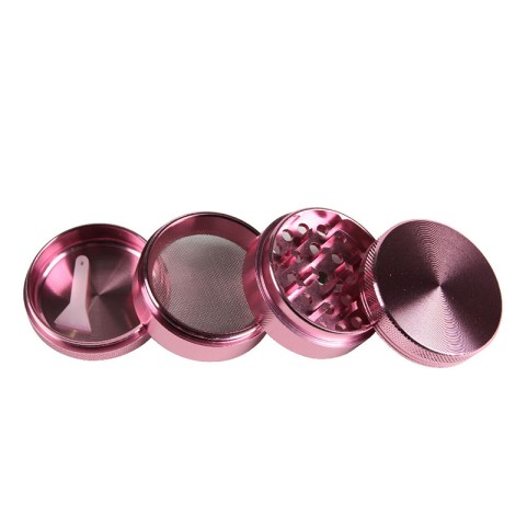 Pink Knurled Non-Slip Tobacco Grinder