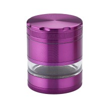 Transparent 4-Layer Solid Tobacco Grinder