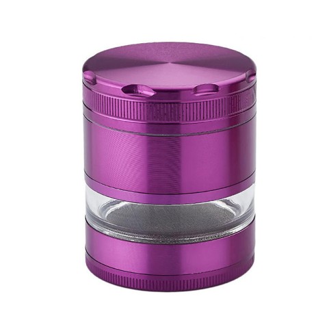 Transparent 4-Layer Solid Tobacco Grinder