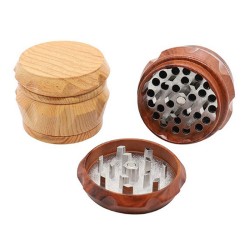 Classic Faux-Wood Grain Tobacco Grinder