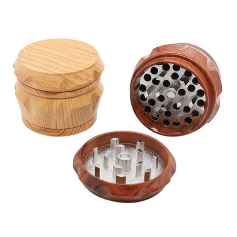 Classic Faux-Wood Grain Tobacco Grinder